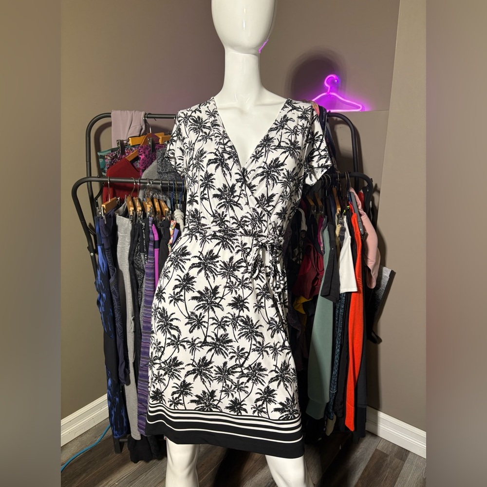 NWT Brooks Brothers Summer Dress Palm Trees S